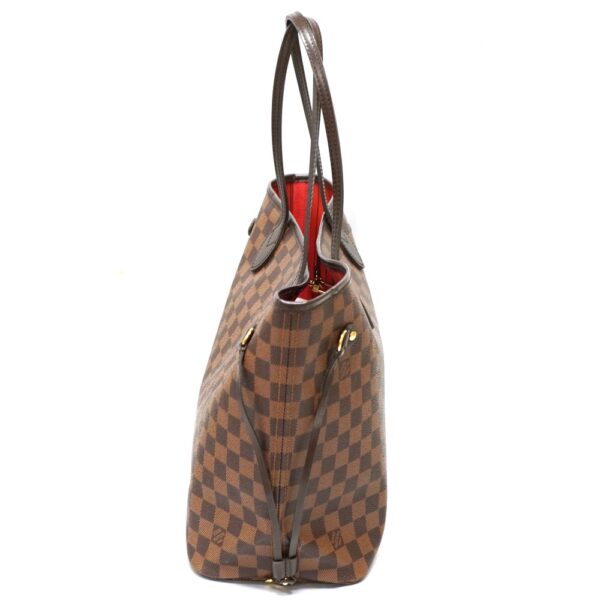 22 5694 3 Louis Vuitton Neverfull MM Damier Ebene Canvas Tote Bag Brown