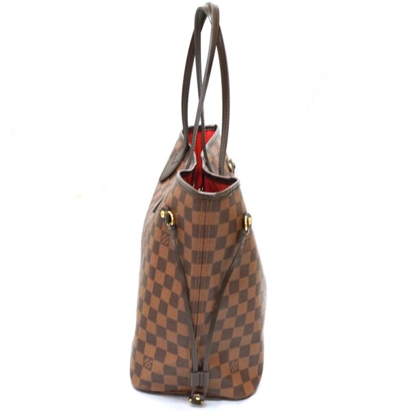 22 5694 4 Louis Vuitton Neverfull MM Damier Ebene Canvas Tote Bag Brown