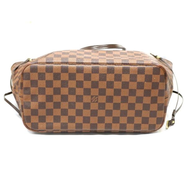 22 5694 5 Louis Vuitton Neverfull MM Damier Ebene Canvas Tote Bag Brown