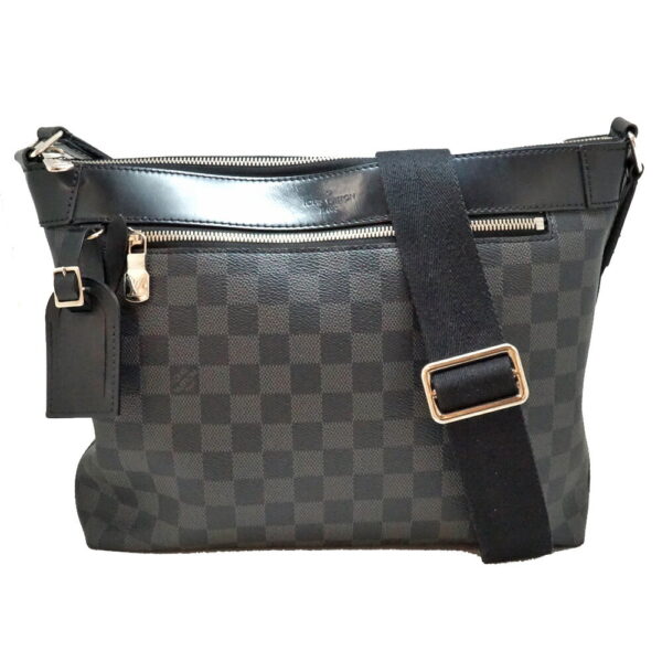 22 6007 Louis Vuitton Mick PM Shoulder Bag Damier Graphite Black