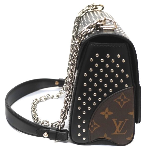 22 6033 3 Louis Vuitton Twist MM Leather V Lock Studs Multicolor Black