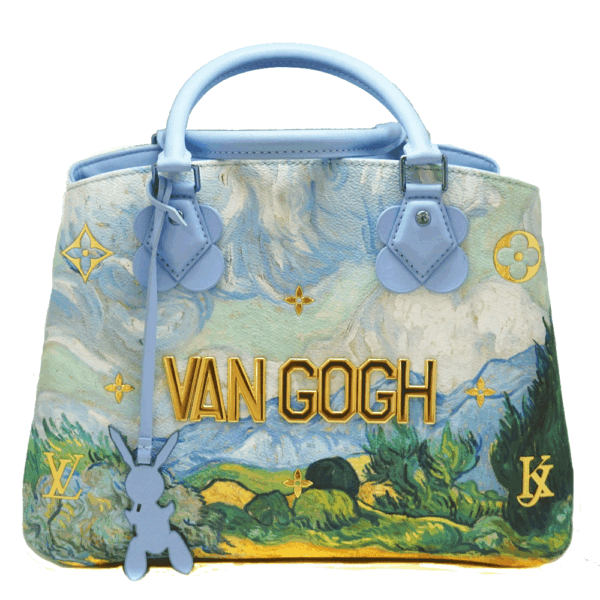 22 6038 Louis Vuitton Masters Collection Van Gogh Montaigne MM Blue