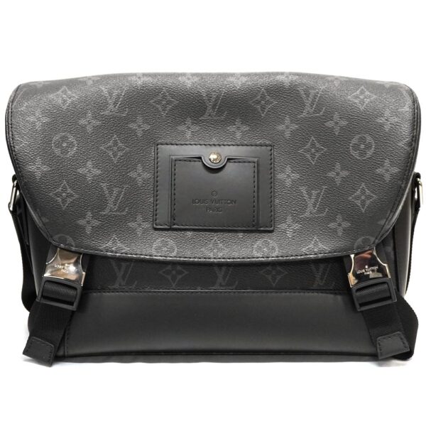 22 6040 1 Louis Vuitton Messenger Voyage Shoulder Bag Monogram Eclipse Black