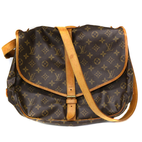 22 605 1 Louis Vuitton Saumur 35 Shoulder Bag Monogram Canvas Brown