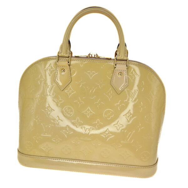 22 6201 2 Louis Vuitton Alma PM Monogram Vernis Handbag Yellow Beige