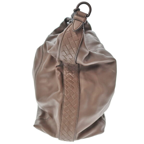 22 6344 3 1 Bottega Veneta Hobo Bag Intrecciato Leather Greige