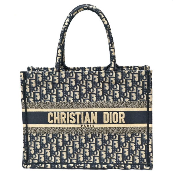 22 6348 Christian Dior Book Tote Medium Canvas Jacquard Trotter