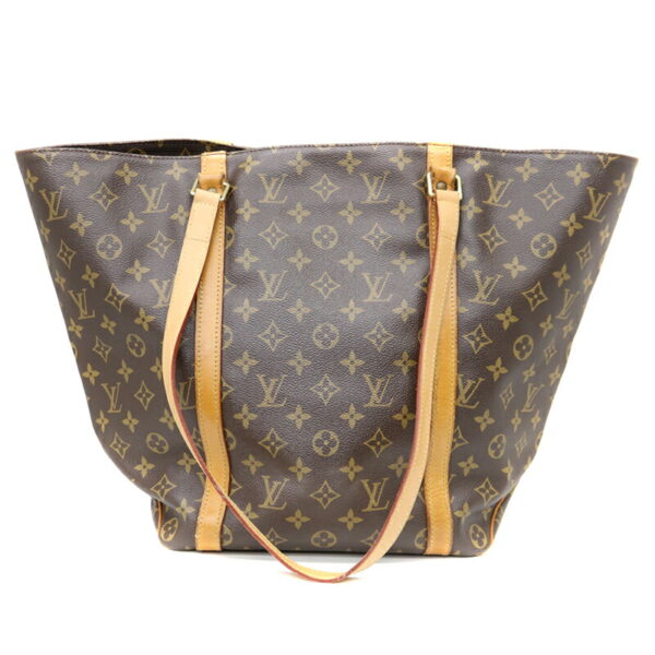 22 6419 2 Louis Vuitton Shopping Handbag Canvas Brown