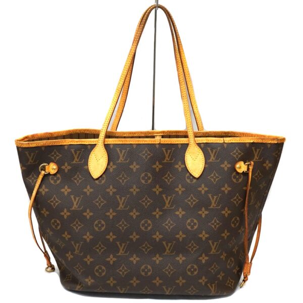 22 6650 2 Louis Vuitton Neverfull MM Tote Bag Monogram Canvas Brown Beige