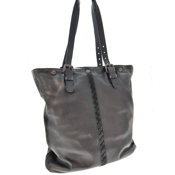 22 6673 2 Bottega Veneta Tote Bag Leather Suede Black