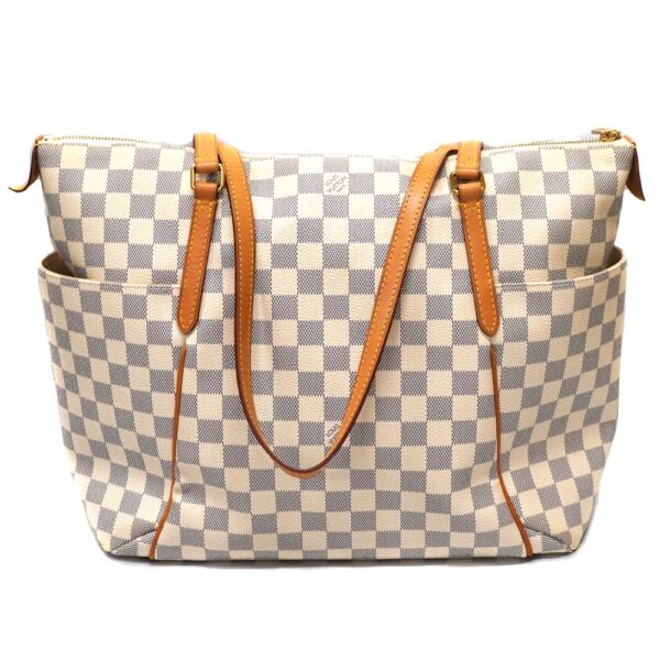 22 6693 1 Louis Vuitton Totally MM Tote Bag Damier Azur Canvas White