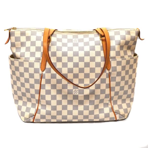 22 6693 2 Louis Vuitton Totally MM Tote Bag Damier Azur Canvas White