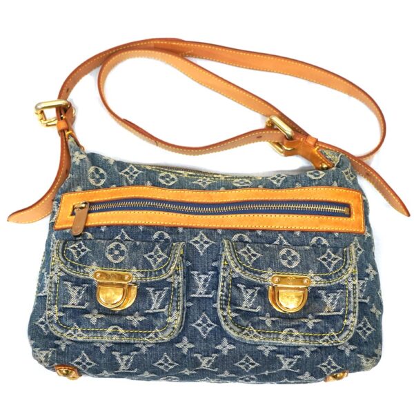 22 6822 1 Louis Vuitton Baggy PM Shoulder Bag Monogram Denim