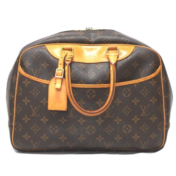 22 6900 1 Louis Vuitton Deauville Bowling Vanity Monogram Canvas Brown