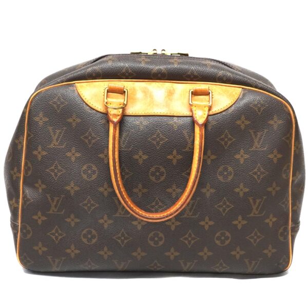 22 6900 2 Louis Vuitton Deauville Bowling Vanity Monogram Canvas Brown