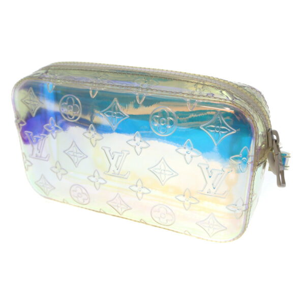 22 7672 2 Louis Vuitton Pochette Volga Clutch Bag Monogram Prism Aurora White