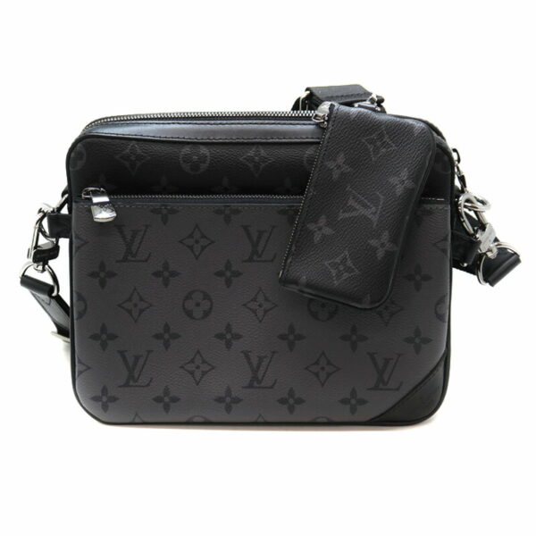 22 856 1 Louis Vuitton Trio Messenger Shoulder Bag Monogram Black Gray