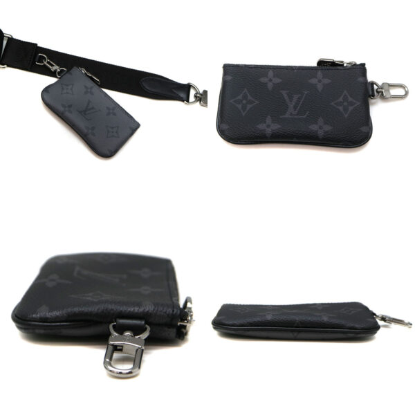 22 856 9 Louis Vuitton Trio Messenger Shoulder Bag Monogram Black Gray