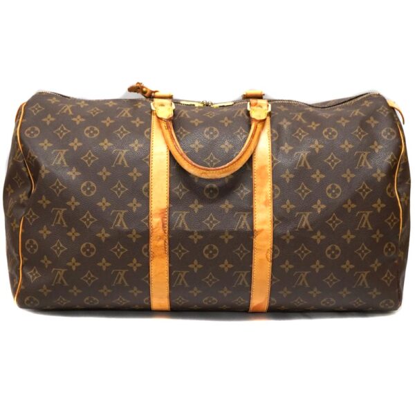 22 8571 2 Louis Vuitton Keepall 50 Bag Monogram Canvas Brown