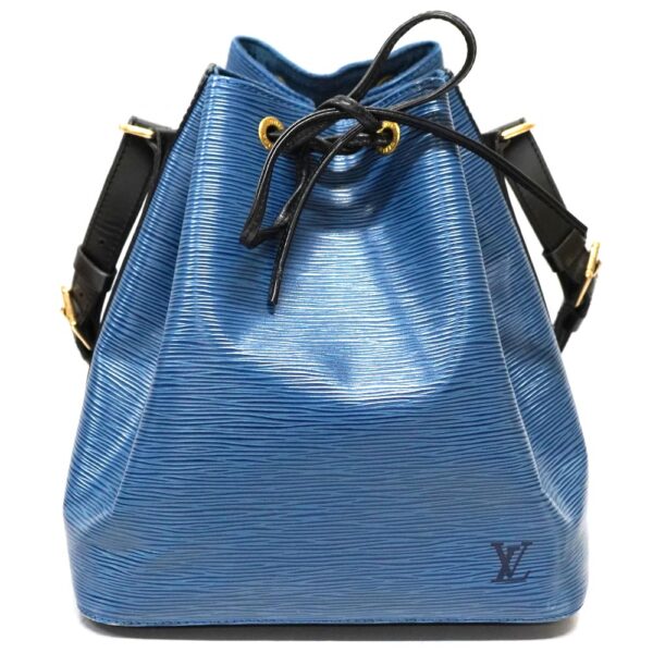 22 8809 1 Louis Vuitton Petit Noe Shoulder Bag Epi Leather Toledo Blue Black