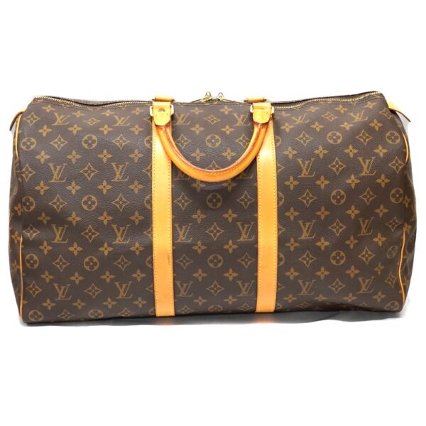 22 8971 1 Louis Vuitton Keepall 50 Bag Monogram Canvas Brown