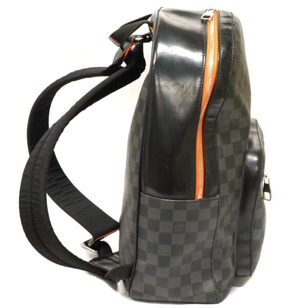 22 9810 3 Louis Vuitton Josh Backpack Damier Graphite Black Orange