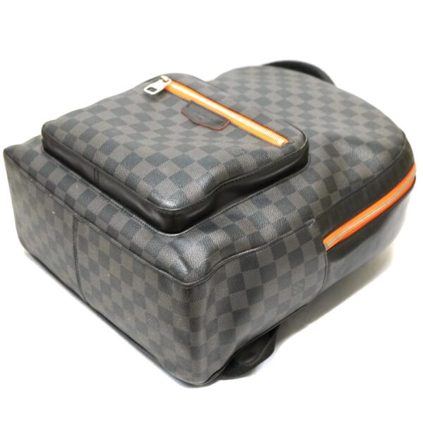 22 9810 6 Louis Vuitton Josh Backpack Damier Graphite Black Orange