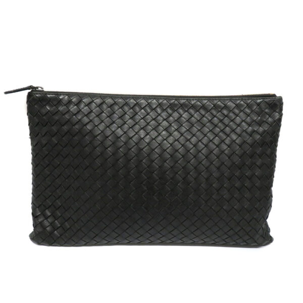 22000121 Bottega Veneta Clutch Bag Leather Black