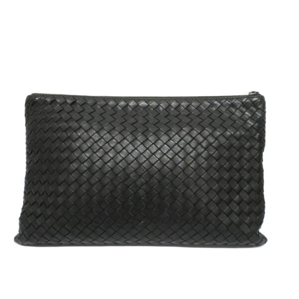 22000122 Bottega Veneta Clutch Bag Leather Black