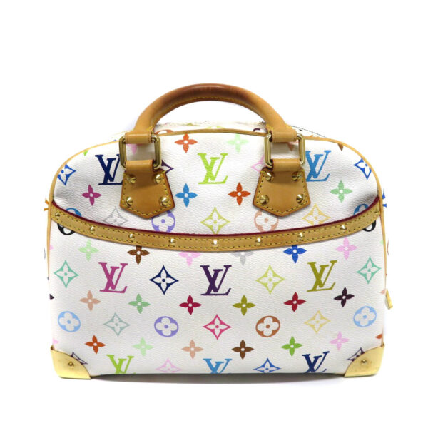 22004101 Louis Vuitton Trouville Monogram Multicolor Handbag Bronze White