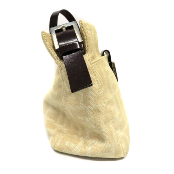 22012073 Fendi Shoulder Bag Canvas Zucca Pattern Beige