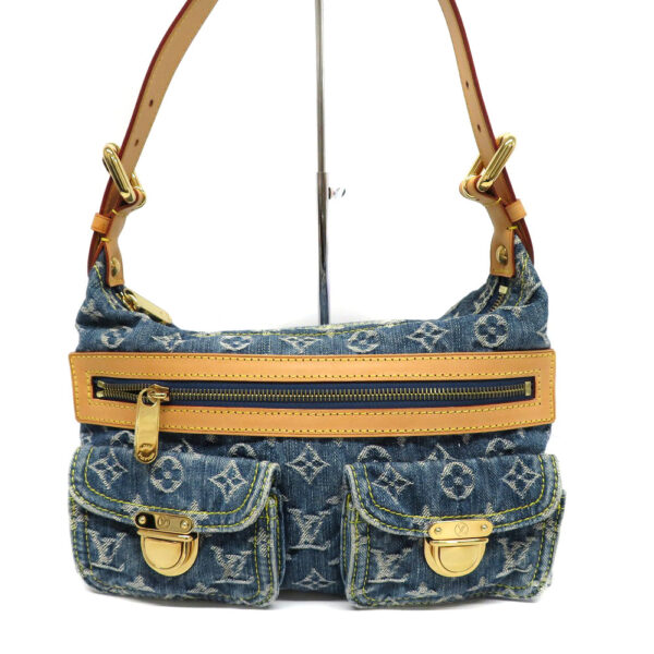 22030681 Louis Vuitton Baggy PM Shoulder Bag Monogram Denim Blue