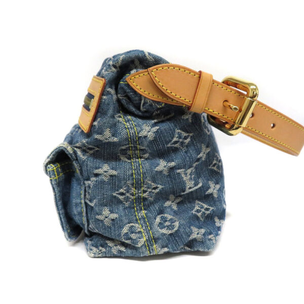 22030684 Louis Vuitton Baggy PM Shoulder Bag Monogram Denim Blue