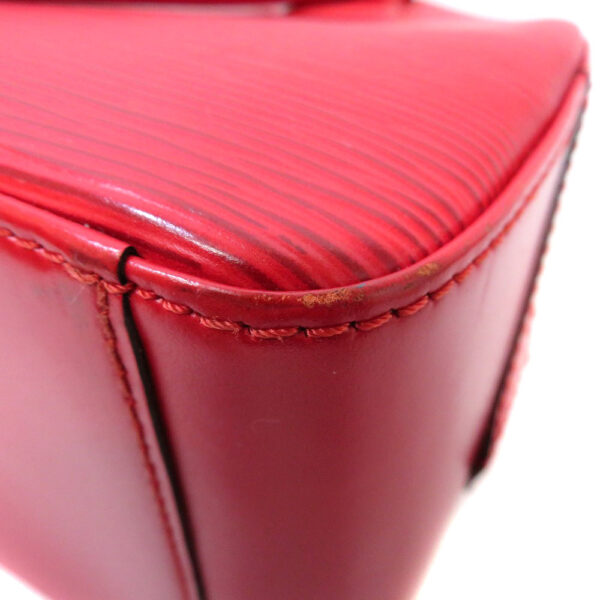 22070747 Louis Vuitton Sablon Epi Leather Handbag Red