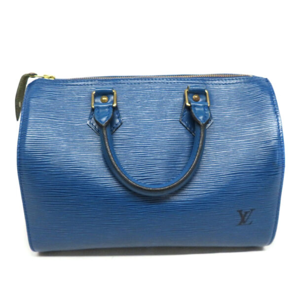 22086922 Louis Vuitton Speedy 30 Epi Handbag Toledo Blue