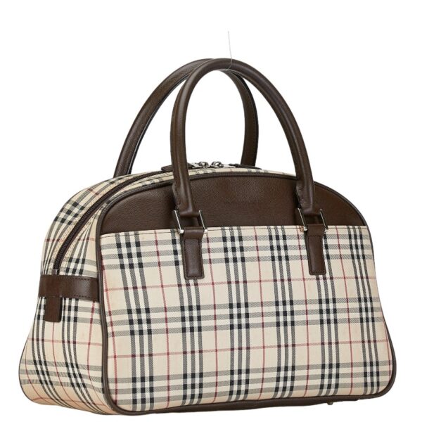 222 59884 2 Burberry Nova Check Tote Bag Beige Brown