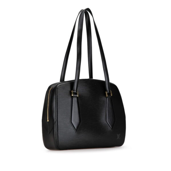 222 60821 2 Louis Vuitton Epi Voltaire Tote Bag Noir