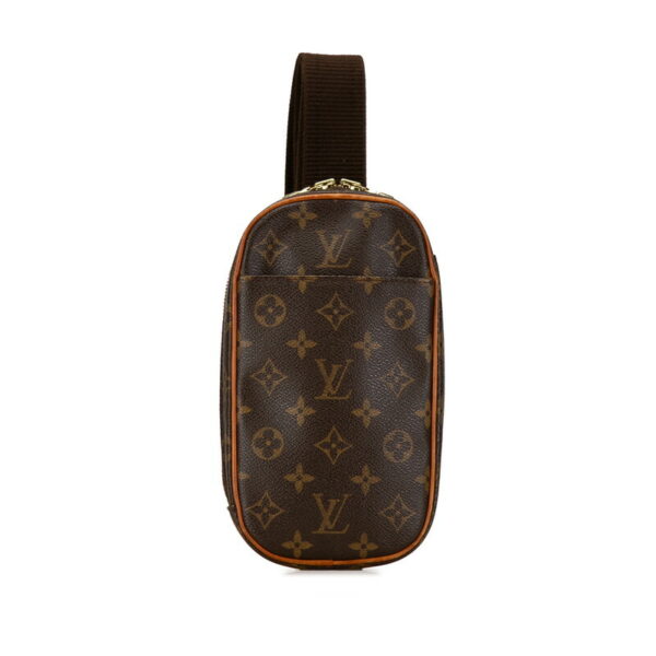 222 60828 1 Louis Vuitton Monogram Pochette Ganju Waist Bag Brown