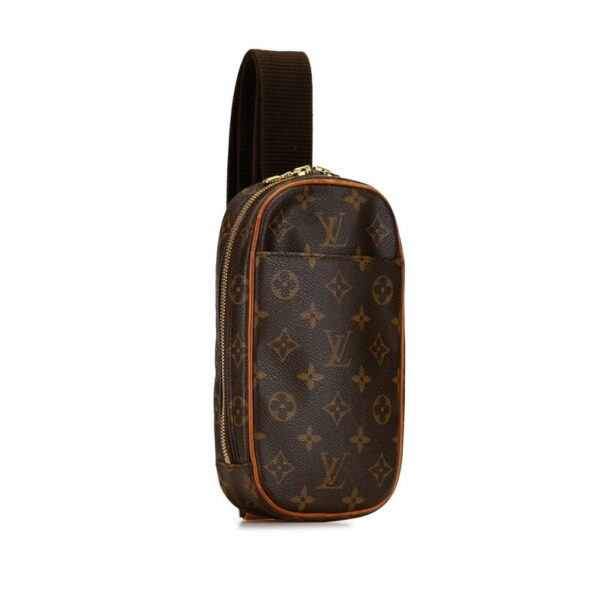 222 60828 2 Louis Vuitton Monogram Pochette Ganju Waist Bag Brown