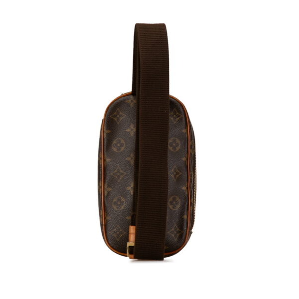 222 60828 3 Louis Vuitton Monogram Pochette Ganju Waist Bag Brown