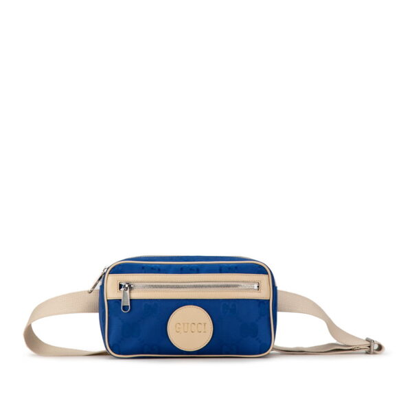 222 60865 1 Gucci Off the Grid Nylon Waist Bag Blue