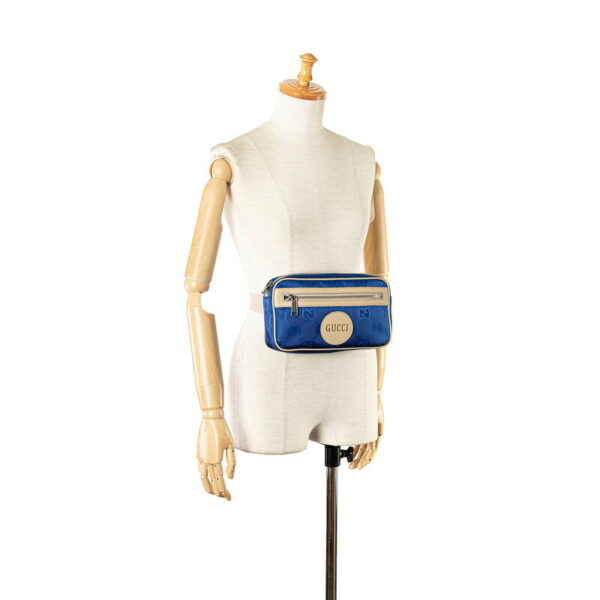 222 60865 9 Gucci Off the Grid Nylon Waist Bag Blue