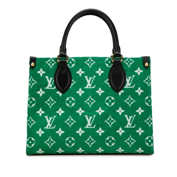 222 60878 4 Louis Vuitton Jacquard Velvet LV Match Velor Shoulder Bag Green