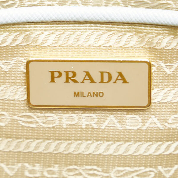 222 60907 8 Prada Triangle Plate 2WAY Shoulder Bag Blue White