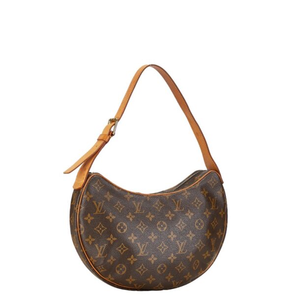 222 60964 2 Louis Vuitton Monogram Croissant MM Shoulder Bag Brown