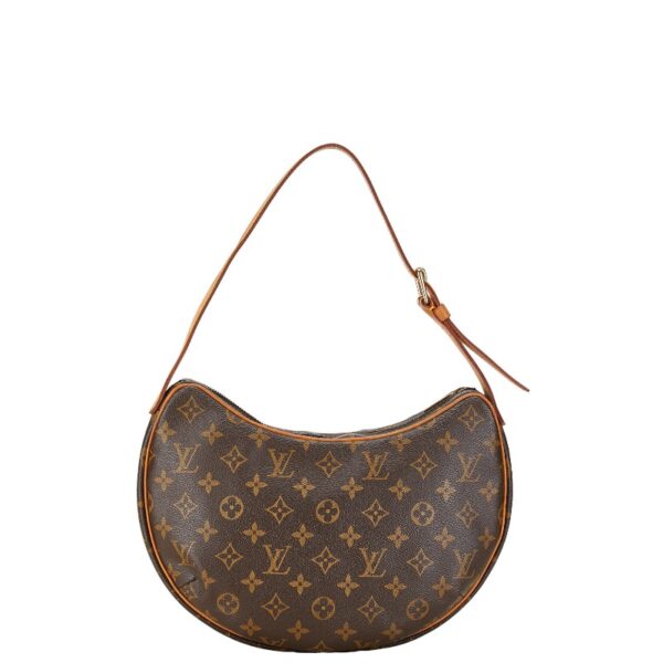 222 60964 3 Louis Vuitton Monogram Croissant MM Shoulder Bag Brown