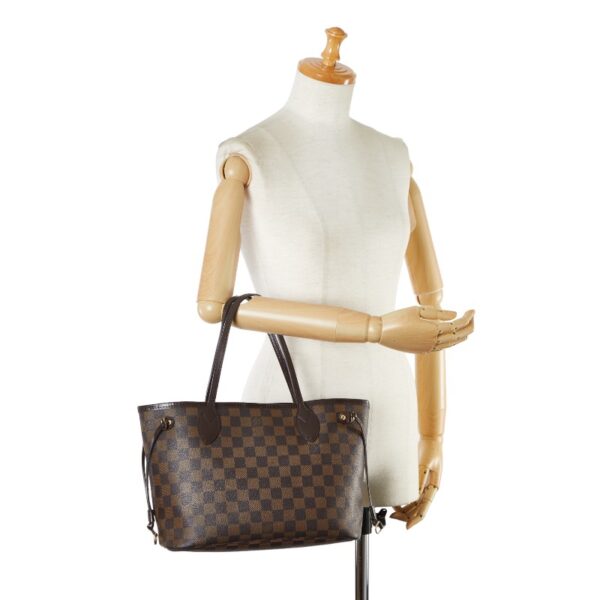 222 60966 10 Louis Vuitton Damier Neverfull PM Tote Bag Brown