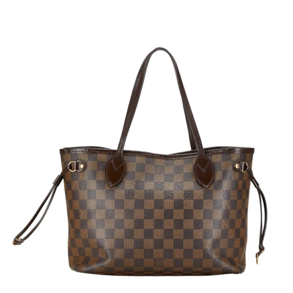 222 60966 3 Louis Vuitton Damier Neverfull PM Tote Bag Brown