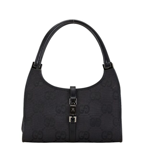 222 61432 1 Gucci Jumbo GG Jackie Handbag Black