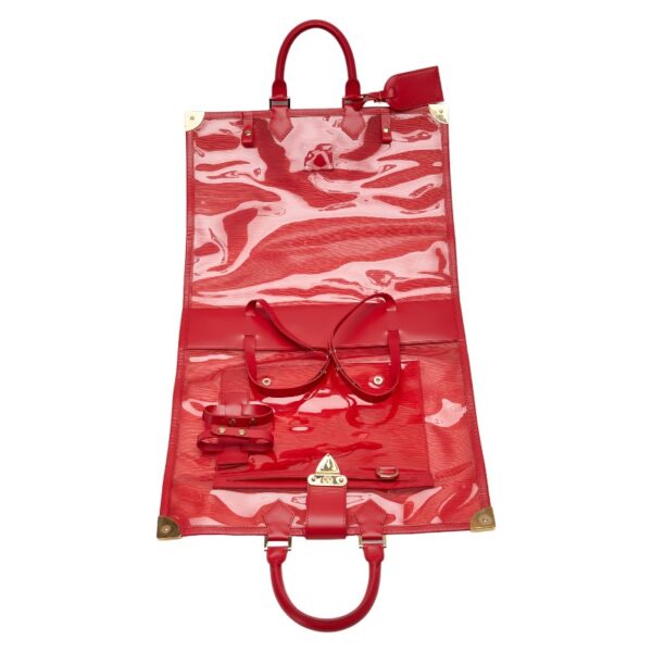 222 62082 6 Louis Vuitton Epi Flage Vinyl Garment Bag Red